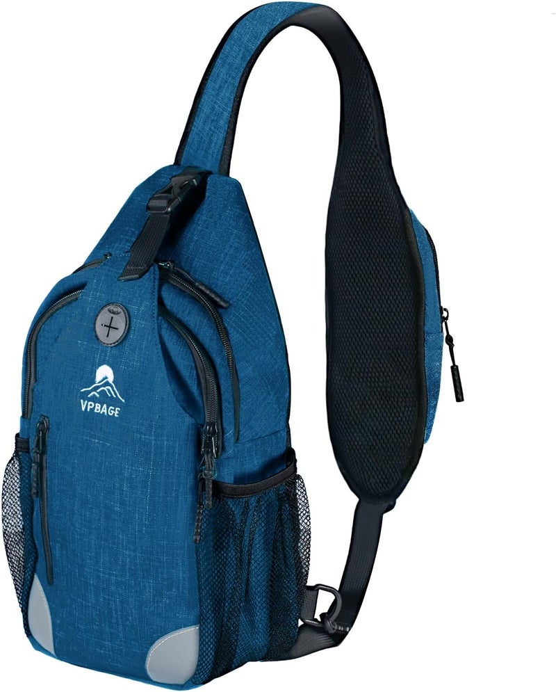 VPBAGE Store Structured Sling Backpack with Oversized Strap Pocket (Fits Power Bank) - Heavy Duty Water Resistant Crossbody Bag for Tech & Travel - Thick Padded Bottom Anti-Theft Daypack (Fits Tablet/Console) - Image 1